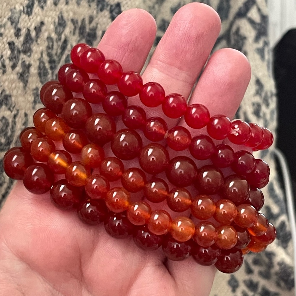 Genuine carnelian bracelets